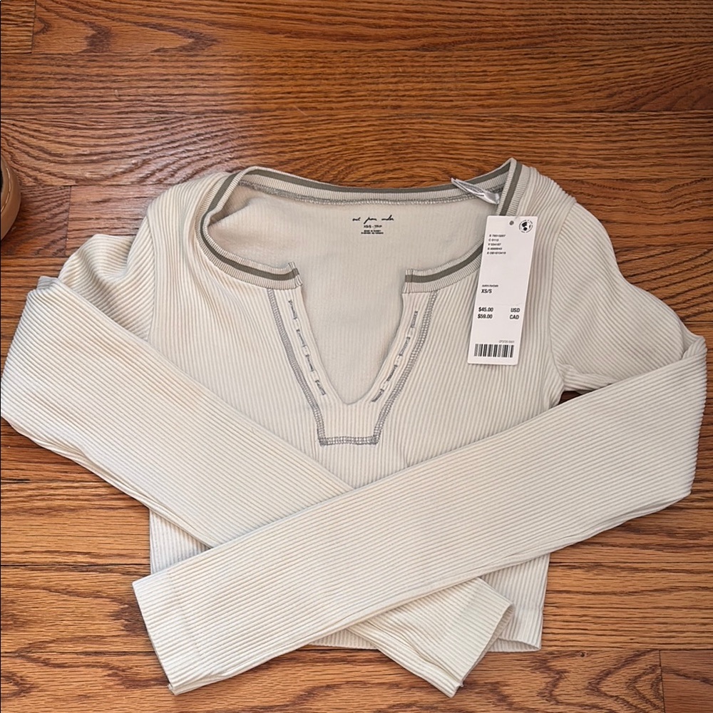 Urban Outfitters Cream Ribbed Crop Skirt